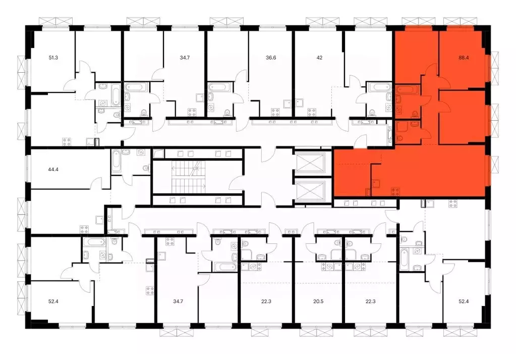 3-к кв. Татарстан, Казань Нокса Парк жилой комплекс, 8 (88.4 м) - Фото 1