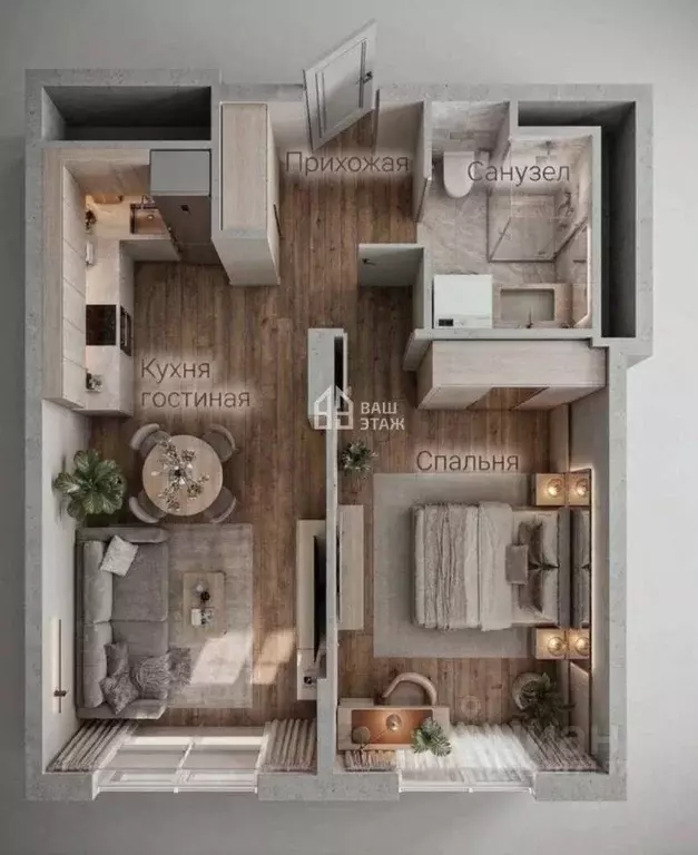 1-к кв. Калужская область, Калуга ул. Комфортная, 19 (44.3 м) - Фото 2