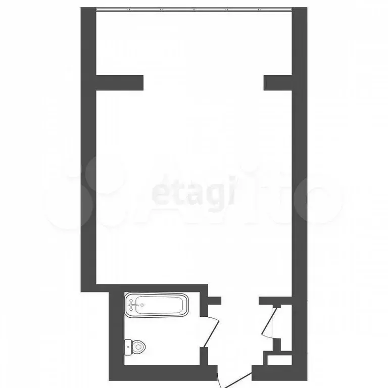 Квартира-студия, 16,7 м, 2/8 эт. - Фото 0