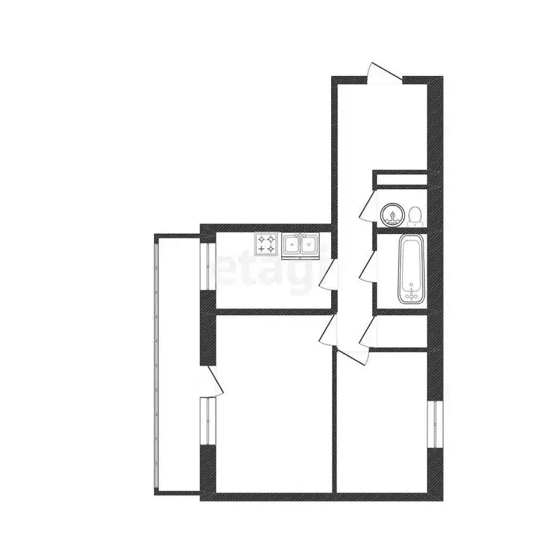 2-комнатная квартира: Иркутск, улица Лермонтова, 275/17 (55.7 м) - Фото 1