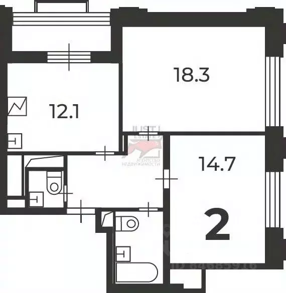 2-к кв. Москва Михалковская ул., 48к4 (57.5 м) - Фото 1