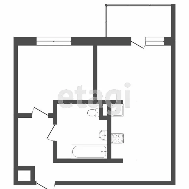 1-комнатная квартира: Тюмень, Профсоюзная улица, 63 (43.7 м) - Фото 1