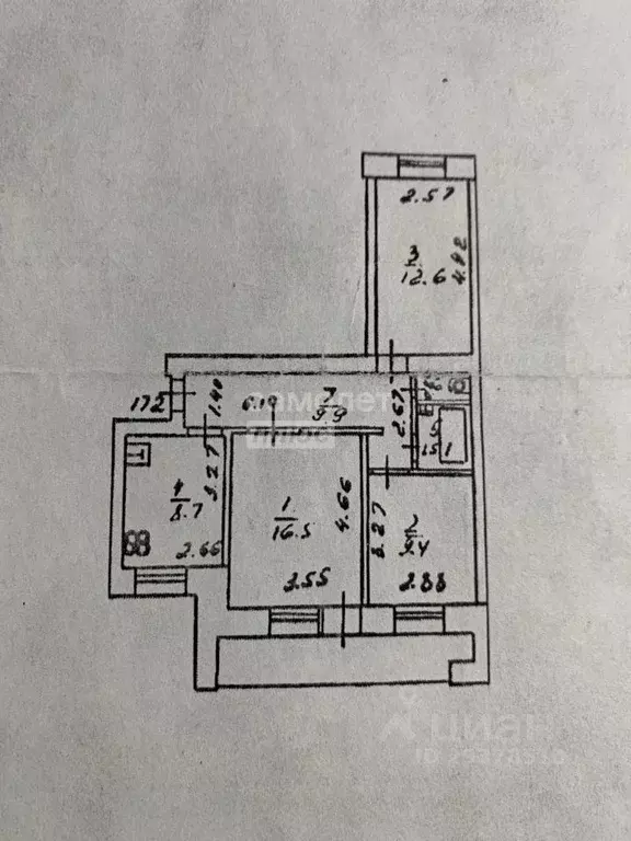 3-к кв. Кировская область, Киров Московская ул., 156 (60.9 м) - Фото 1