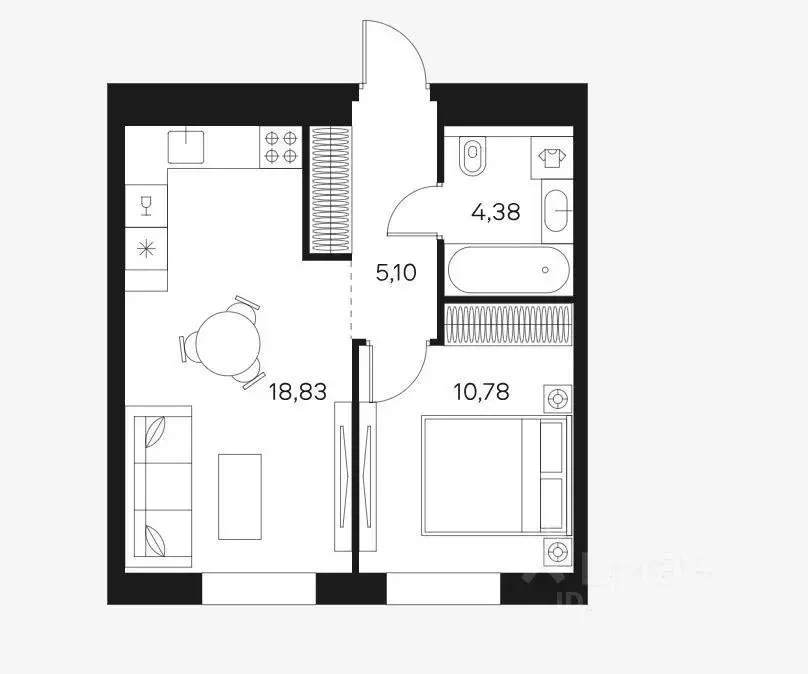 1-к кв. Москва Автозаводская ул., 26/1 (38.0 м) - Фото 2