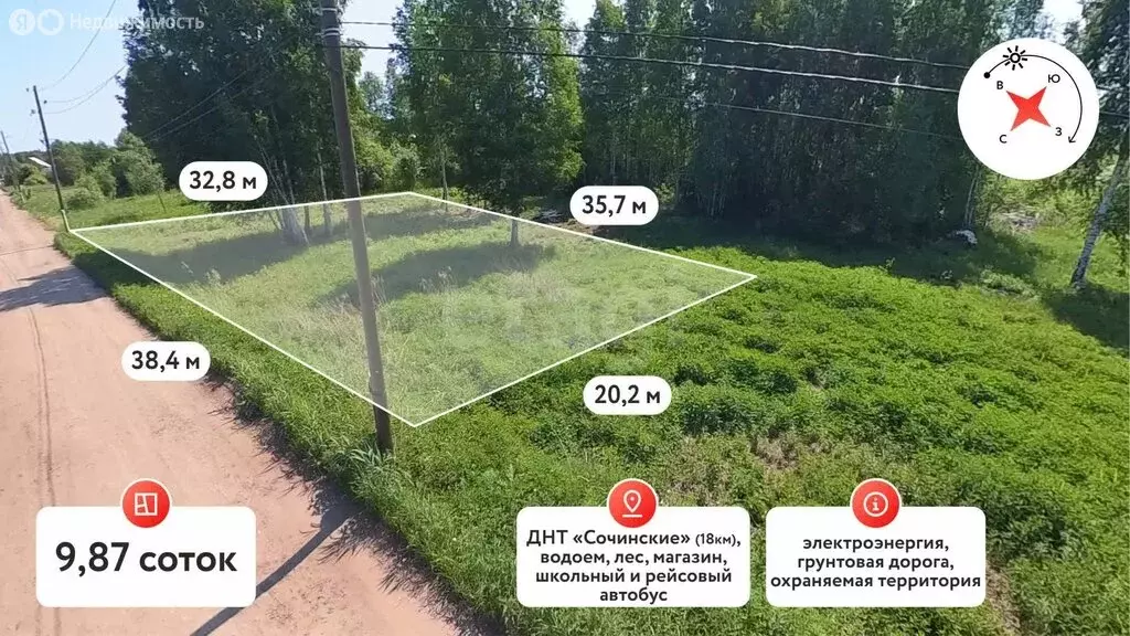 Участок в Нижнетавдинский район, СНТ Сочинские, 16-я линия (9.87 м) - Фото 1