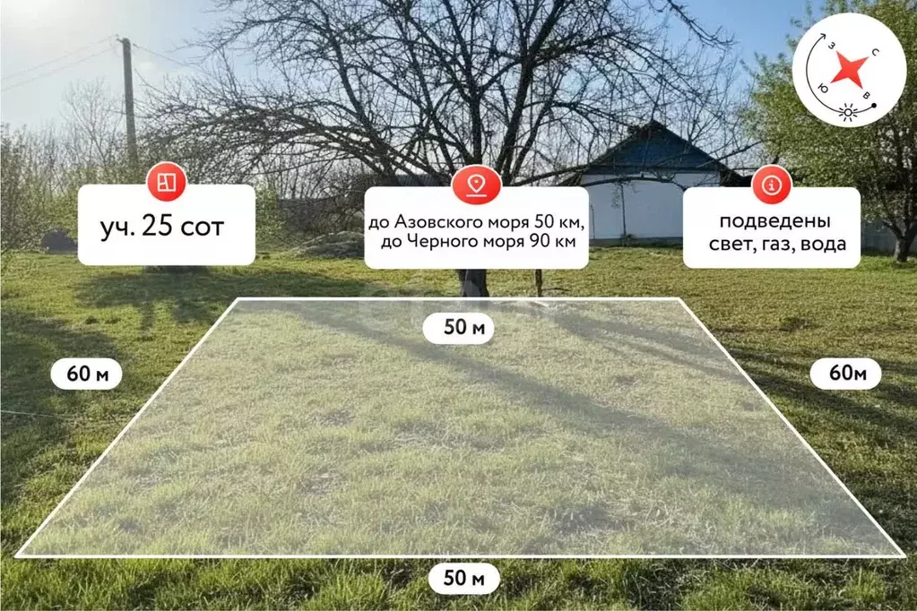 Участок в Краснодарский край, Славянский район, Петровское с/пос, ... - Фото 1