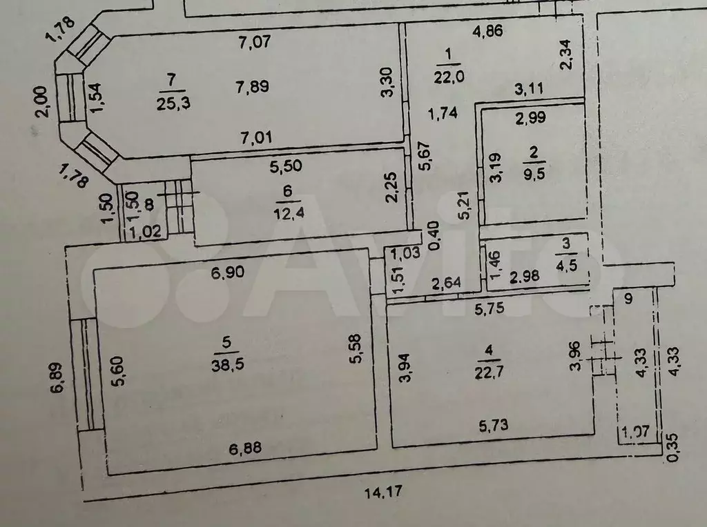 3-к. квартира, 135 м, 8/9 эт. - Фото 0