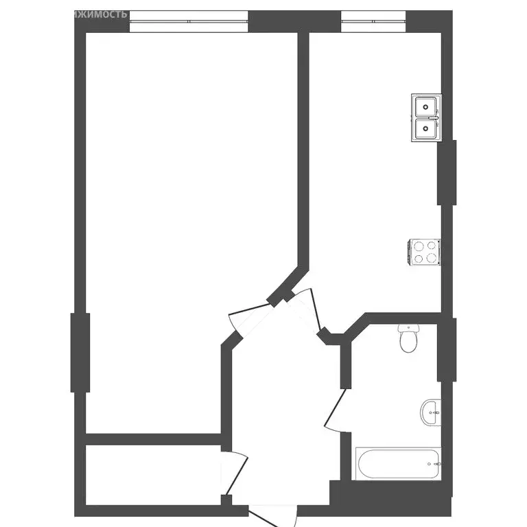 1-комнатная квартира: Тюмень, Широтная улица, 96к3 (36.6 м) - Фото 1