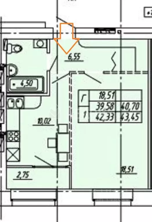 1-к кв. Омская область, Омск Привокзальный мкр, ул. Вокзальная, 24 ... - Фото 2