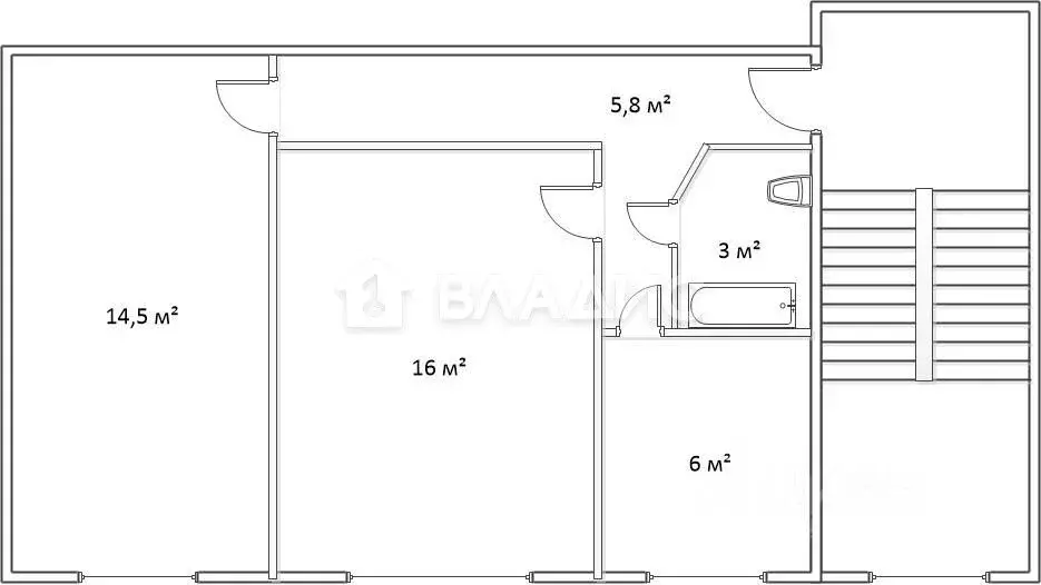 2-к кв. Санкт-Петербург ул. Цимбалина, 44 (45.3 м) - Фото 2