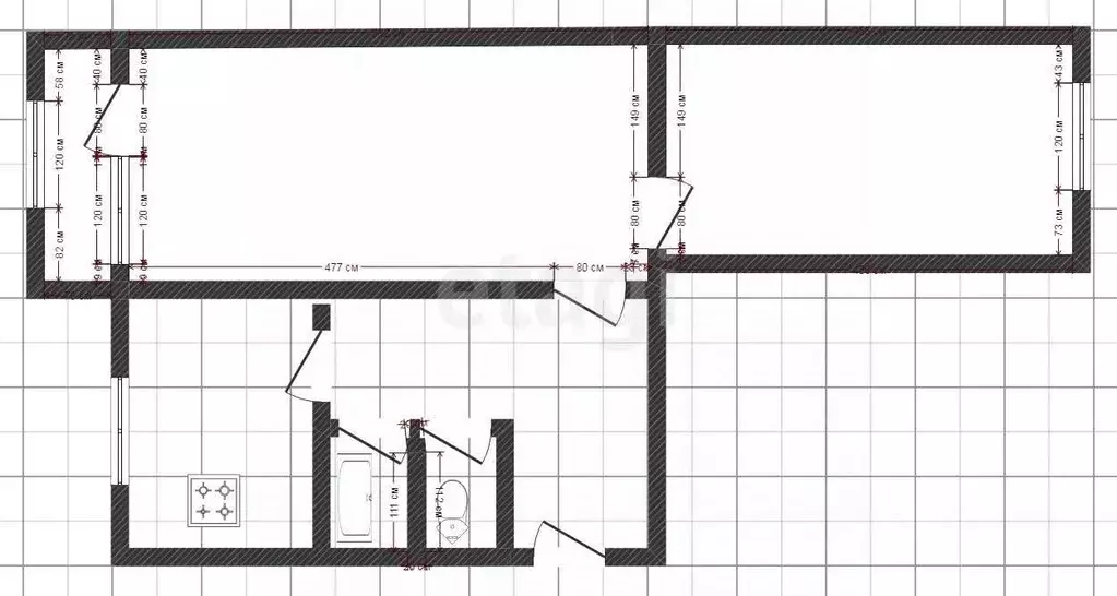 2-к кв. Липецкая область, Липецк ул. М.И. Неделина, 17 (44.3 м) - Фото 2