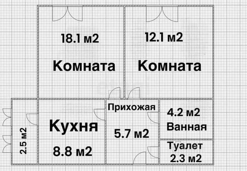 2-к кв. Краснодарский край, Анапа ул. Ленина, 180Ак10 (53.7 м) - Фото 2