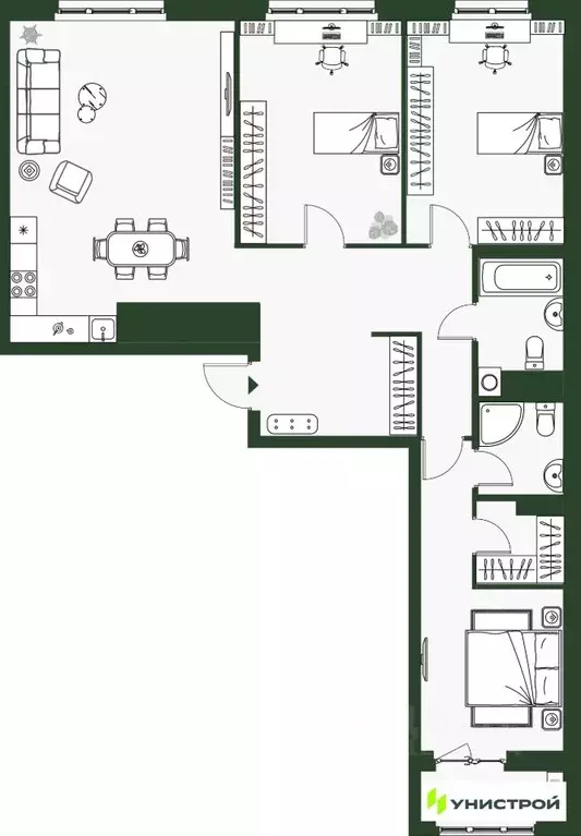 3-к кв. Свердловская область, Екатеринбург ул. Цвиллинга, 7/6 (98.42 ... - Фото 0