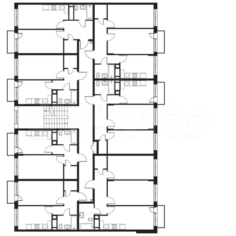 1-к. квартира, 44,3 м, 2/4 эт. - Фото 1