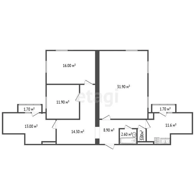 4-комнатная квартира: Санкт-Петербург, улица Коллонтай, 14к2 (111.2 м) - Фото 1