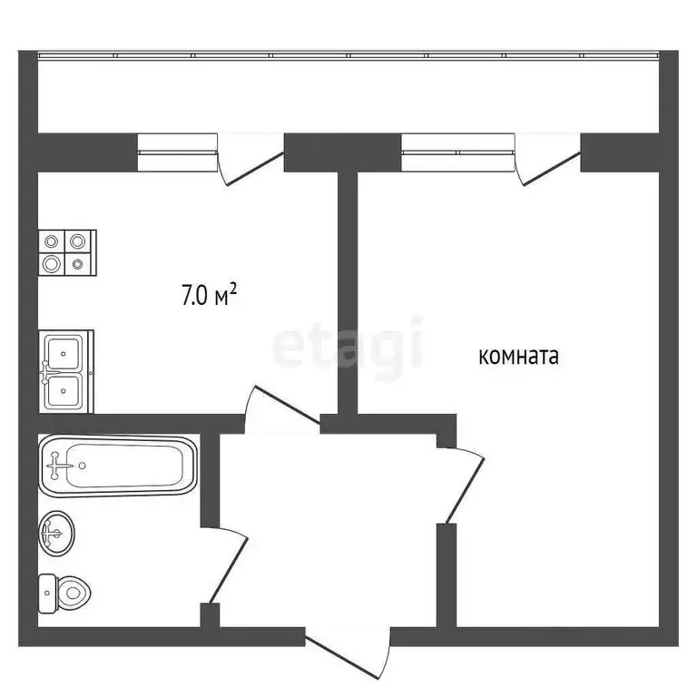 1-комнатная квартира: Ростов-на-Дону, микрорайон Северный, Орбитальная ... - Фото 1