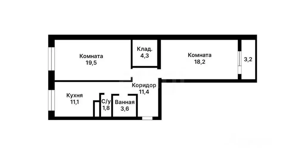 2-комнатная квартира: Лобня, Текстильная улица, 18 (70 м) - Фото 2