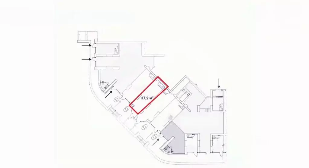 Помещение свободного назначения в Москва Ярцевская ул., 27к1 (37 м) - Фото 1