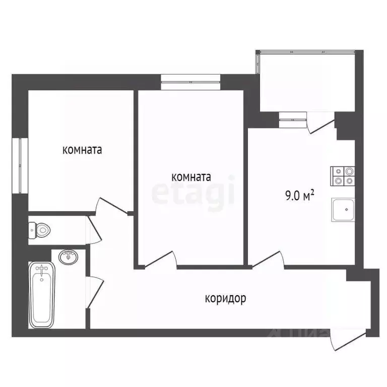 2-к кв. Ростовская область, Батайск ул. Котова, 16к2 (54.0 м) - Фото 1