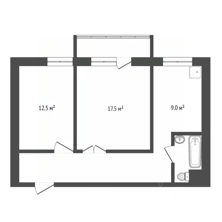 2-к кв. Красноярский край, Красноярск просп. 60 лет Образования СССР, ... - Фото 1