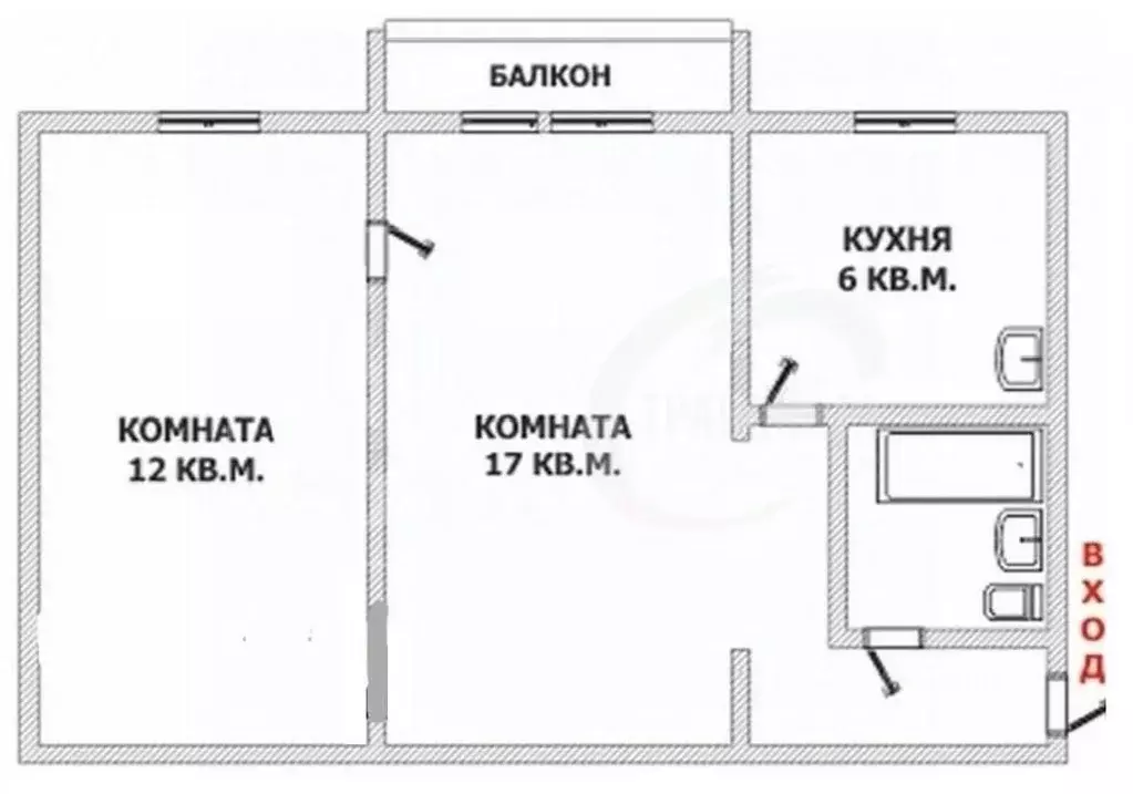2-к кв. Воронежская область, Воронеж ул. Моисеева, 3 (43.4 м) - Фото 0