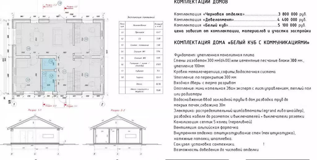 Дом в городской округ Красноярск, село Дрокино (62 м) - Фото 2
