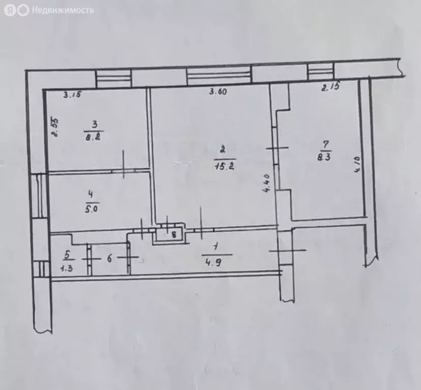 3-комнатная квартира: Ишимбай, Локомотивная улица, 3 (44.3 м) - Фото 1