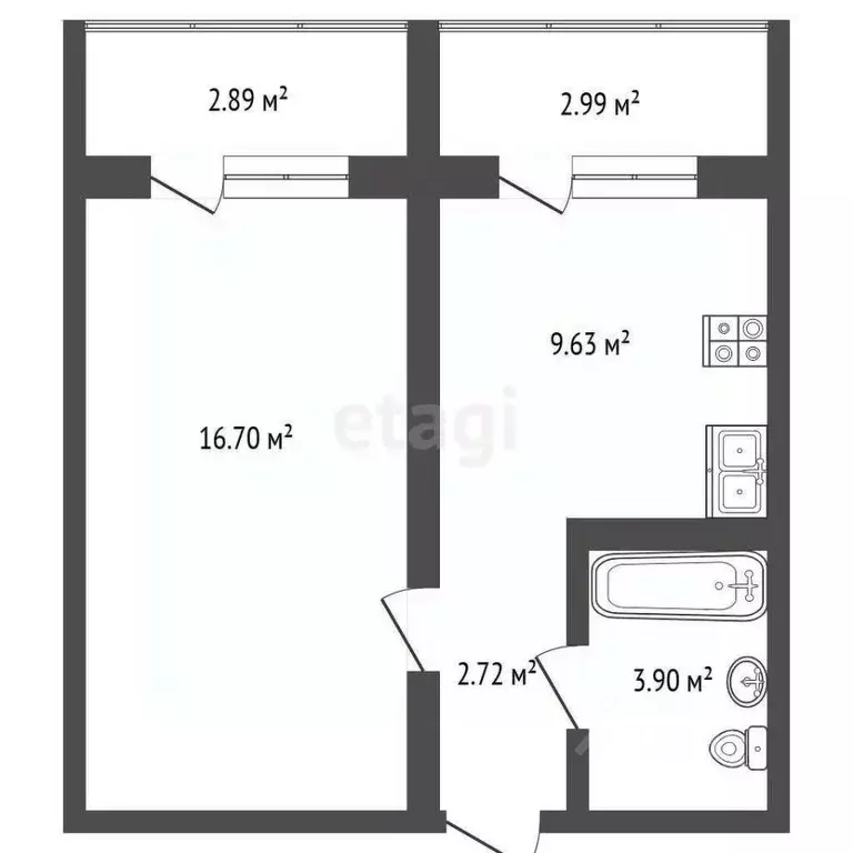 1-к кв. Оренбургская область, Оренбург ул. Березка, 21 (39.0 м) - Фото 1