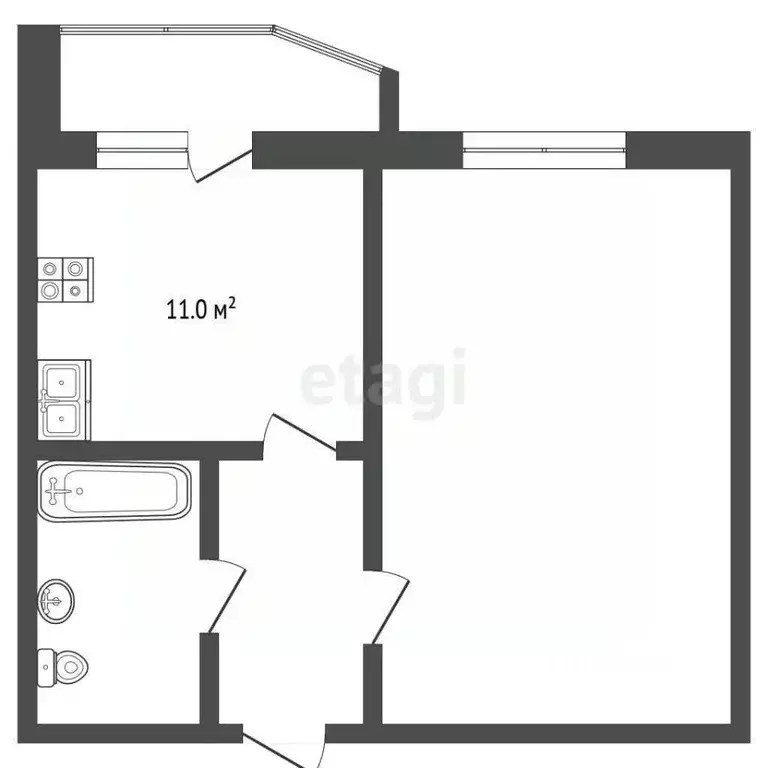 1-к кв. Орловская область, Орел Часовая ул., 39 (41.7 м) - Фото 1