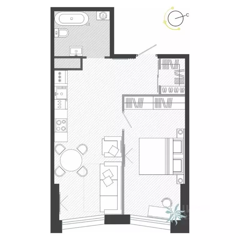 2-к кв. Приморский край, Владивосток ул. Нейбута (47.7 м) - Фото 1