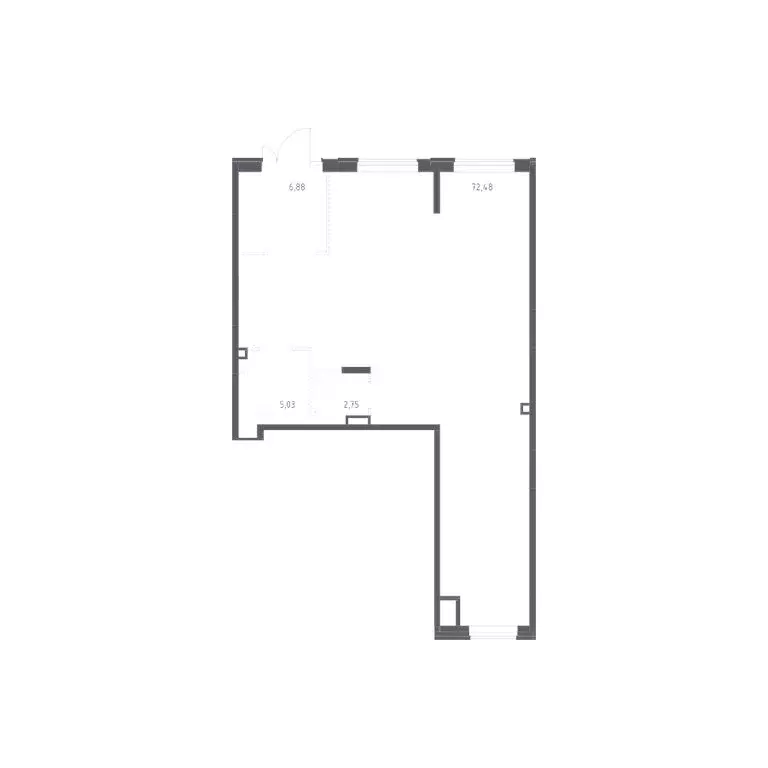 Помещение свободного назначения (87.14 м) - Фото 1