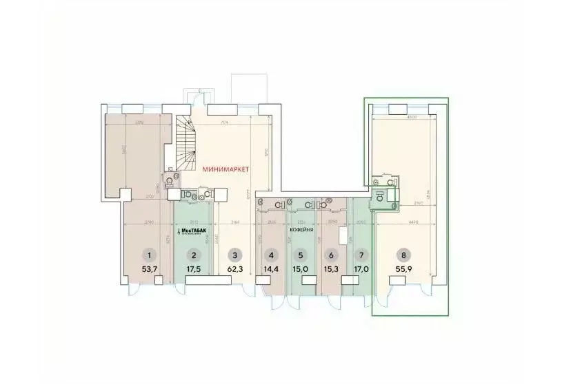 Помещение свободного назначения в Москва Звенигородское ш., 3АС1 (73 ... - Фото 2