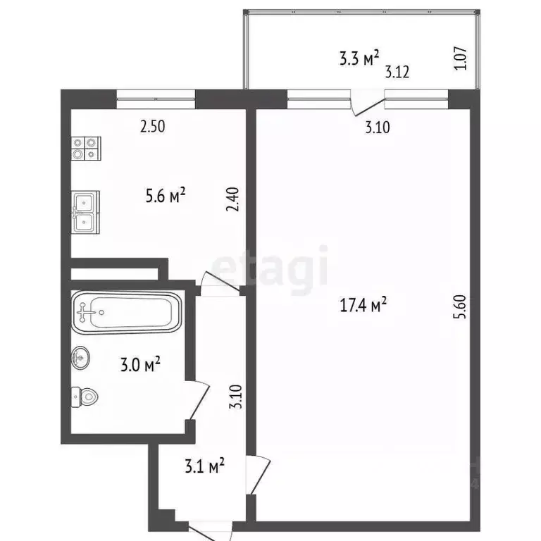 1-к кв. Крым, Ялта ул. Московская, 47 (30.1 м) - Фото 1