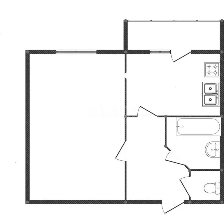 1-комнатная квартира: Кострома, Черногорская улица, 8 (37.2 м) - Фото 1