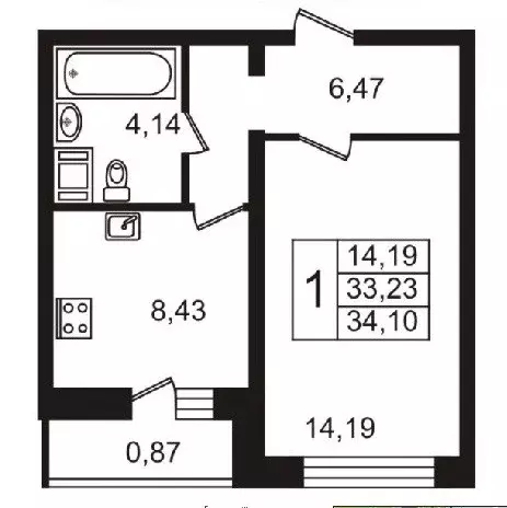 Продаётся 1-к квартира, 33 м - Фото 0