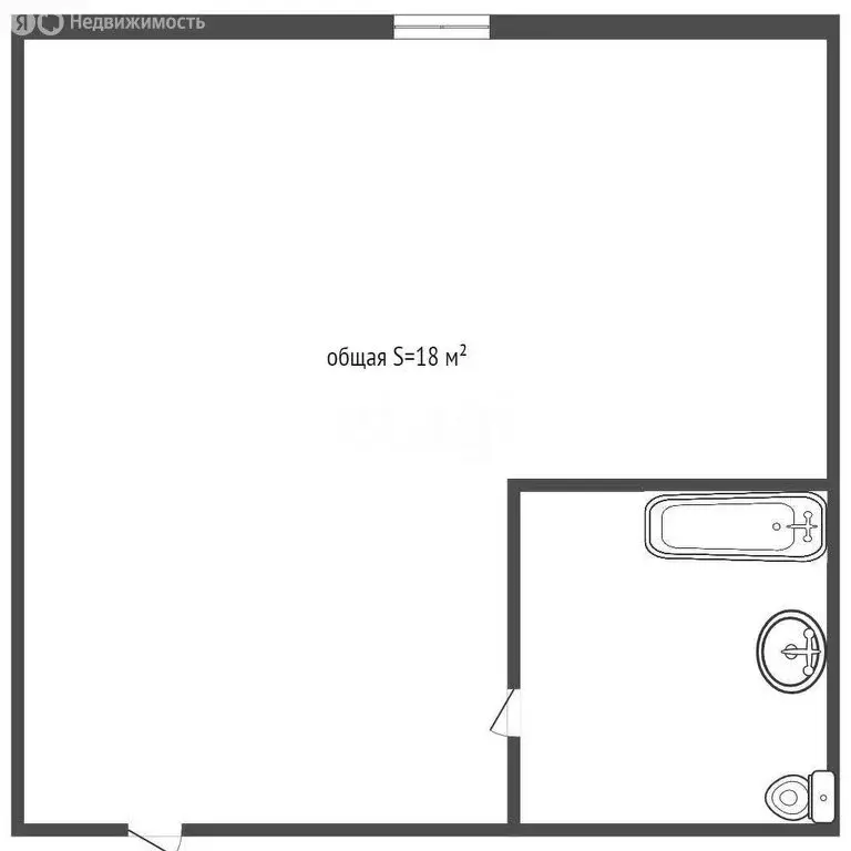 1к в -комнатной квартире (16.5 м) - Фото 1