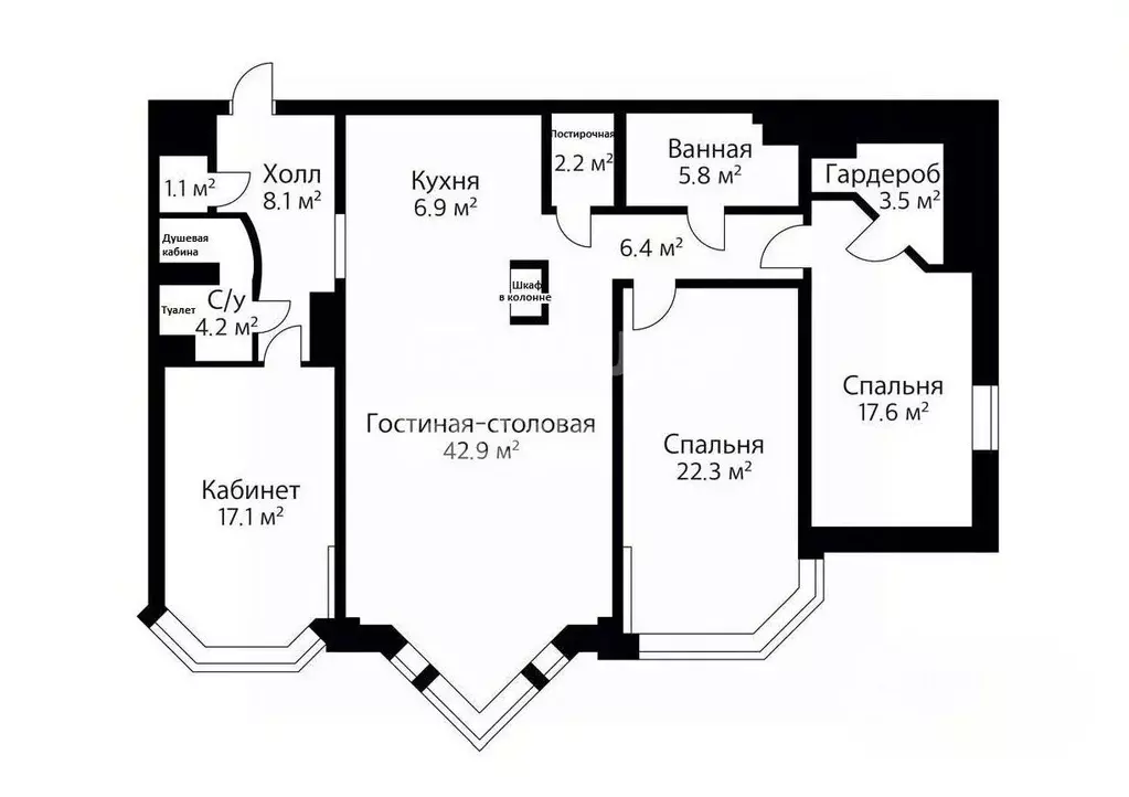 4-к кв. Москва Зоологическая ул., 22 (138.0 м) - Фото 2