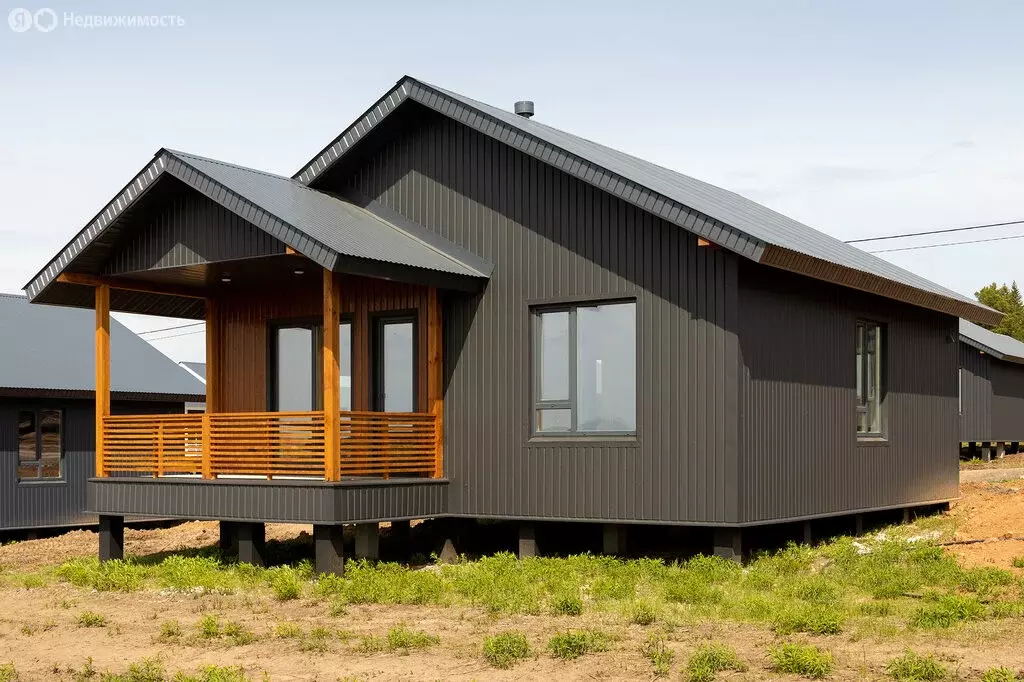 Дом в Завьяловский район, починок Мирный, Грибная улица, 12 (87 м) - Фото 1