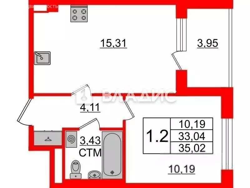 1-комнатная квартира: Стрельна, проспект Будённого, 22к7 (33.04 м) - Фото 1
