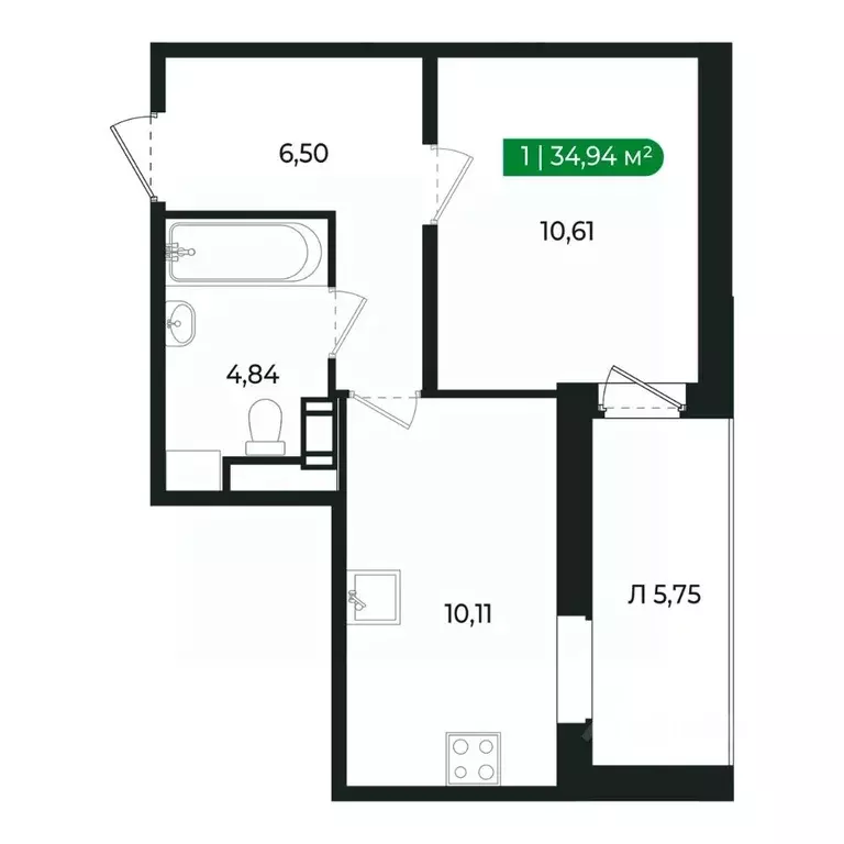 1-к кв. Ленинградская область, Сертолово Всеволожский район, ... - Фото 2