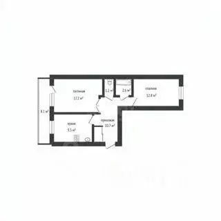 2-к кв. Башкортостан, Салават Ленинградская ул., 53 (56.7 м) - Фото 2