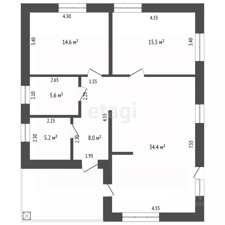 Дом в Тюменская область, Тюменский муниципальный округ, с. Гусево ул. ... - Фото 2