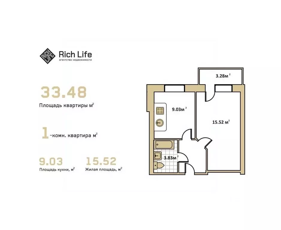 1-к кв. Ярославская область, Ярославль ул. Строителей, 16к3 (33.48 м) - Фото 1