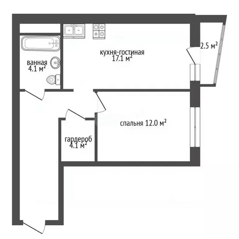 1-к кв. Санкт-Петербург Смоленская ул., 13 (51.1 м) - Фото 2