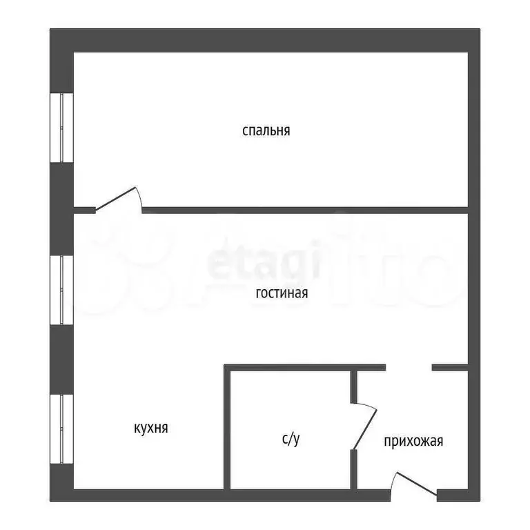 2-к. квартира, 45 м, 4/5 эт. - Фото 0