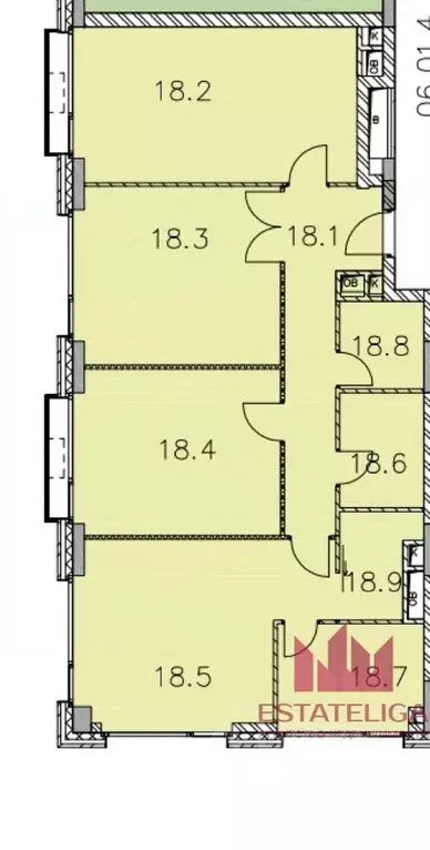 4-к кв. Москва ул. Янковского, 1к2 (98.6 м) - Фото 2