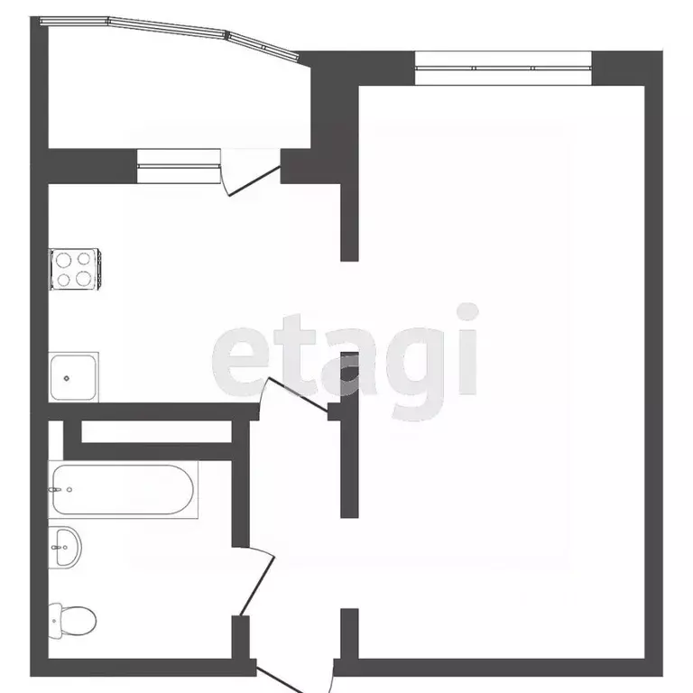 1-к кв. Тюменская область, Тюмень ул. Николая Никитина, 2к1 (40.6 м) - Фото 1