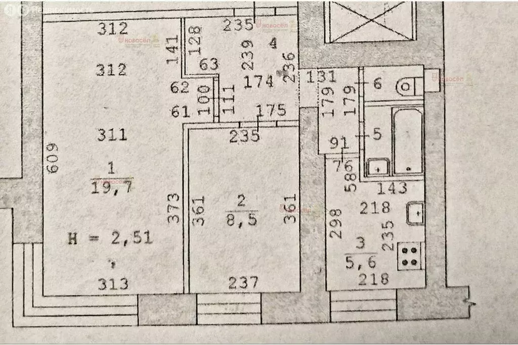 2-комнатная квартира: Екатеринбург, улица Карла Маркса, 60 (43.7 м) - Фото 0