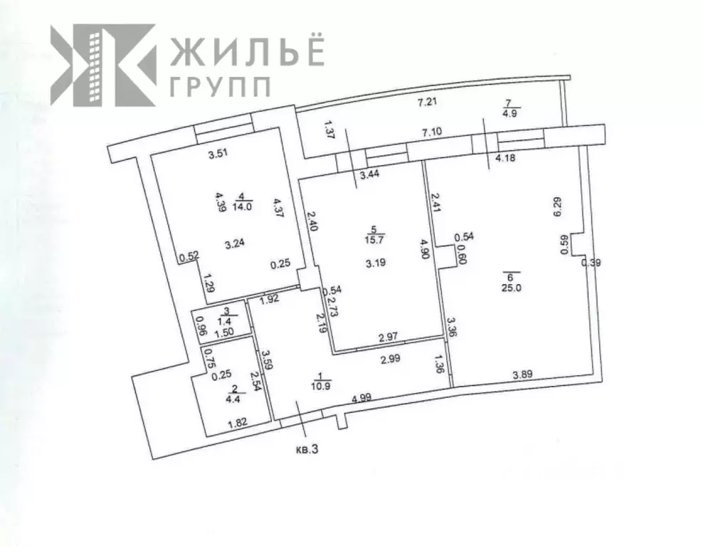 2-к кв. Татарстан, Казань Чистопольская ул., 38 (76.3 м) - Фото 1