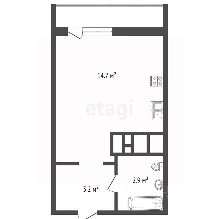 Студия Ростовская область, Ростов-на-Дону пос. Мирный, ул. Раздорская, ... - Фото 2